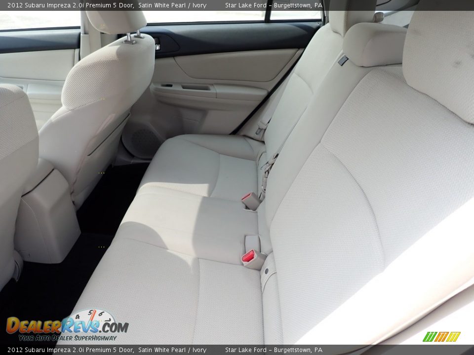 2012 Subaru Impreza 2.0i Premium 5 Door Satin White Pearl / Ivory Photo #11