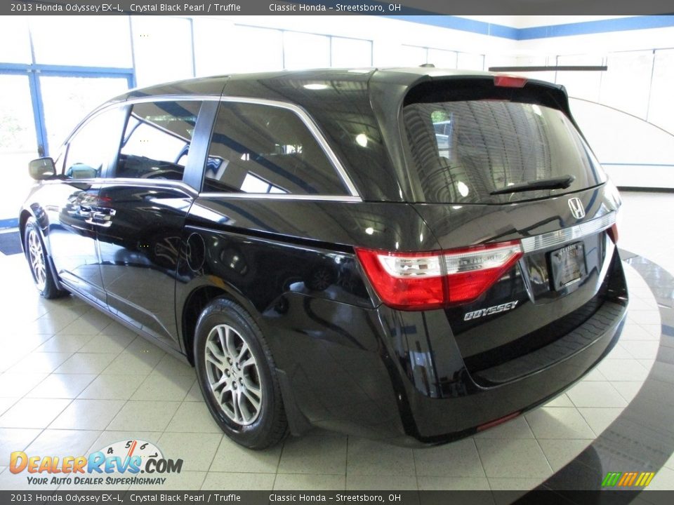 2013 Honda Odyssey EX-L Crystal Black Pearl / Truffle Photo #9