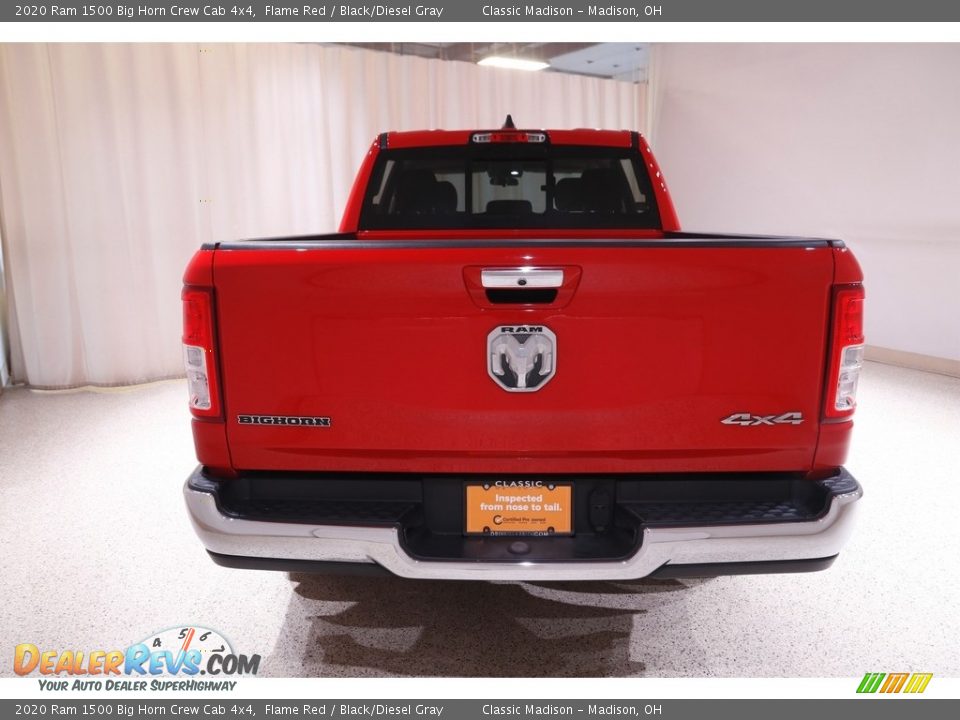 2020 Ram 1500 Big Horn Crew Cab 4x4 Flame Red / Black/Diesel Gray Photo #16