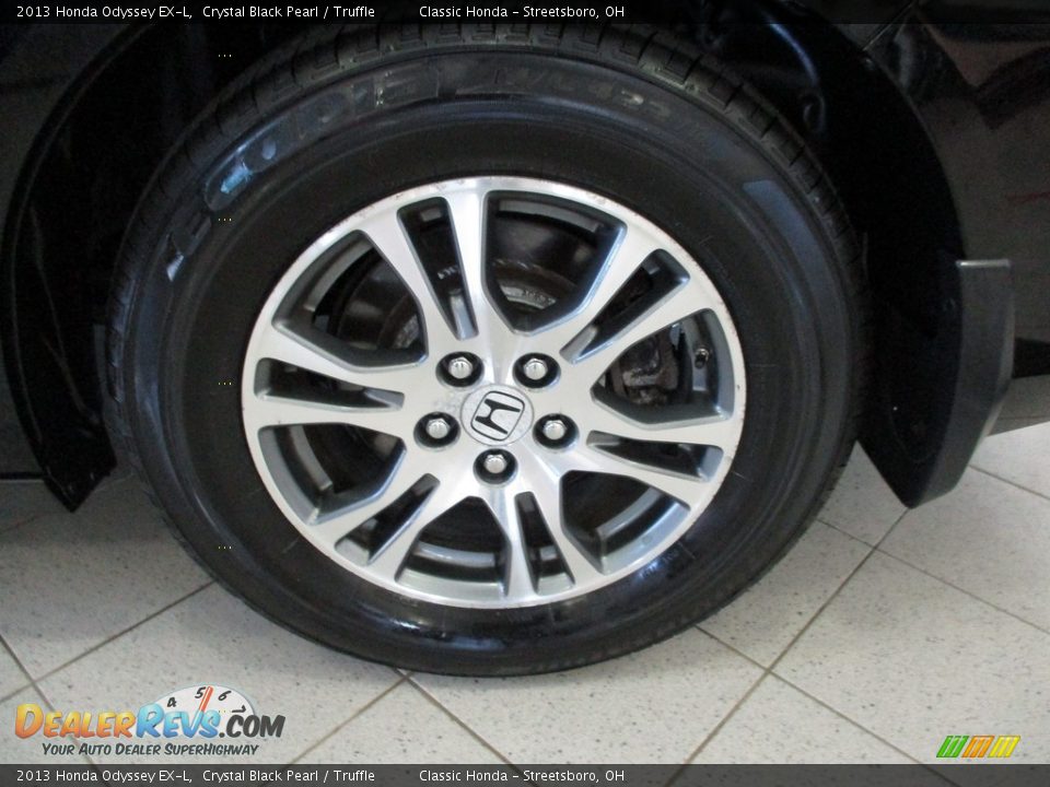 2013 Honda Odyssey EX-L Crystal Black Pearl / Truffle Photo #11