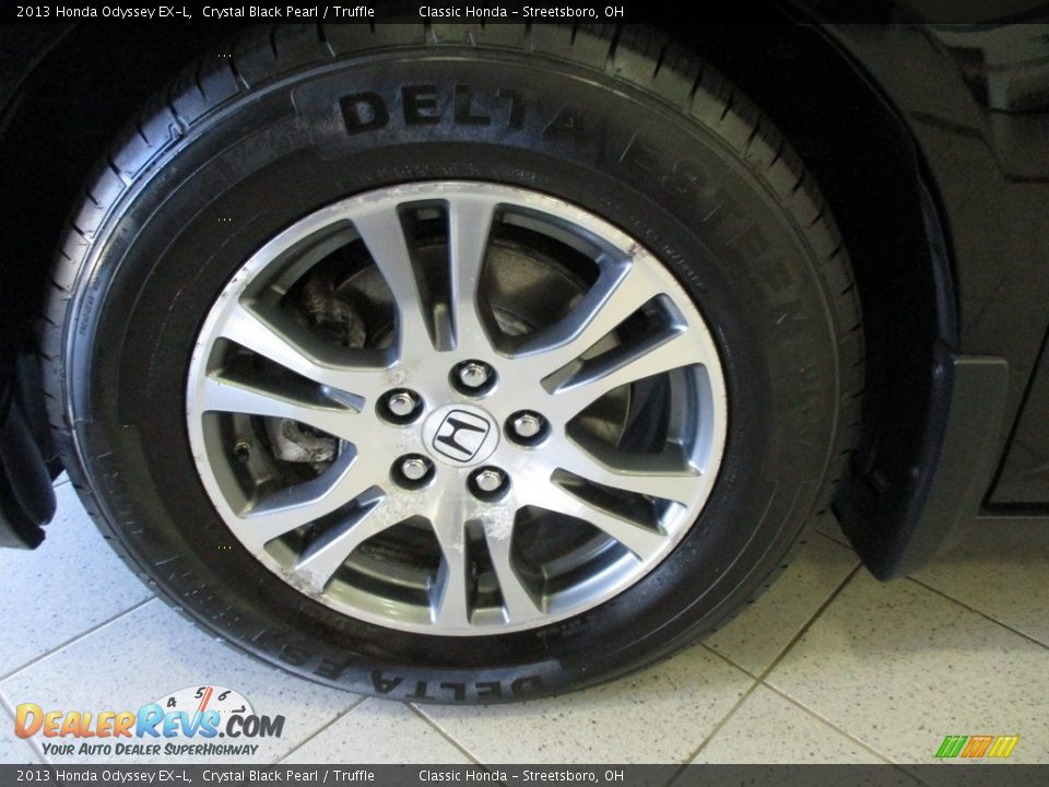 2013 Honda Odyssey EX-L Crystal Black Pearl / Truffle Photo #12