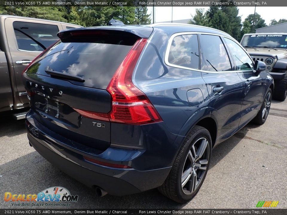 2021 Volvo XC60 T5 AWD Momentum Denim Blue Metallic / Charcoal Photo #3