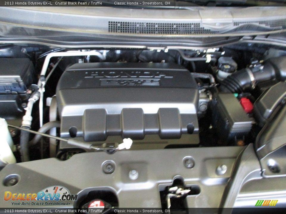 2013 Honda Odyssey EX-L Crystal Black Pearl / Truffle Photo #13