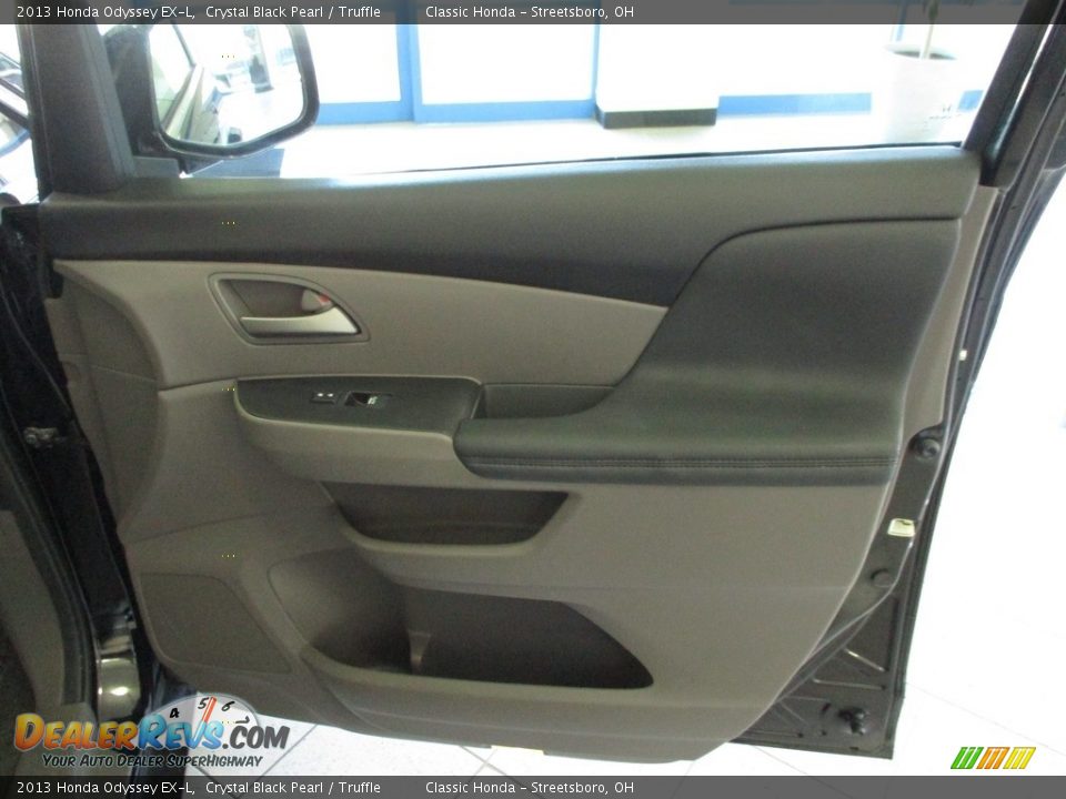 2013 Honda Odyssey EX-L Crystal Black Pearl / Truffle Photo #14