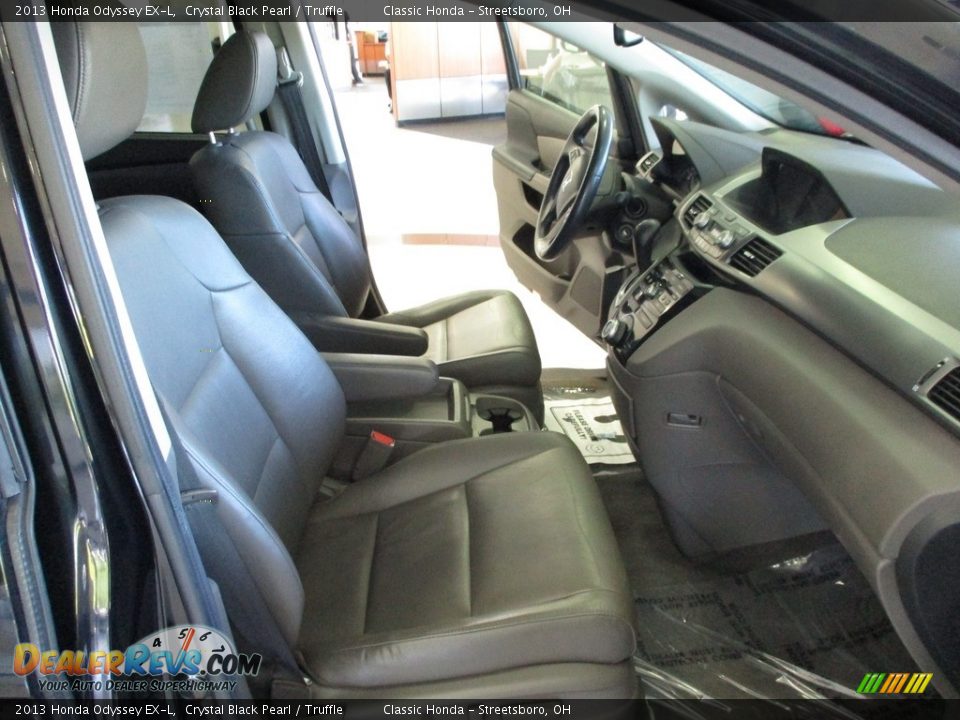 2013 Honda Odyssey EX-L Crystal Black Pearl / Truffle Photo #16