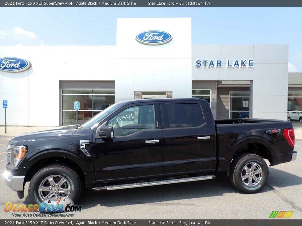 2021 Ford F150 XLT SuperCrew 4x4 Agate Black / Medium Dark Slate Photo #1