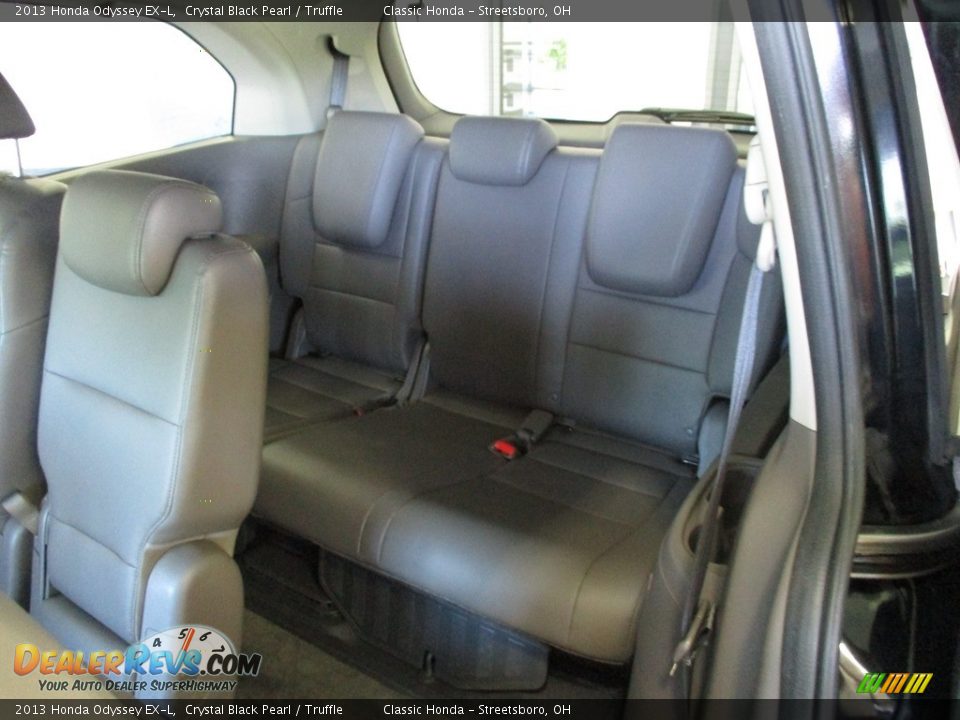 2013 Honda Odyssey EX-L Crystal Black Pearl / Truffle Photo #25