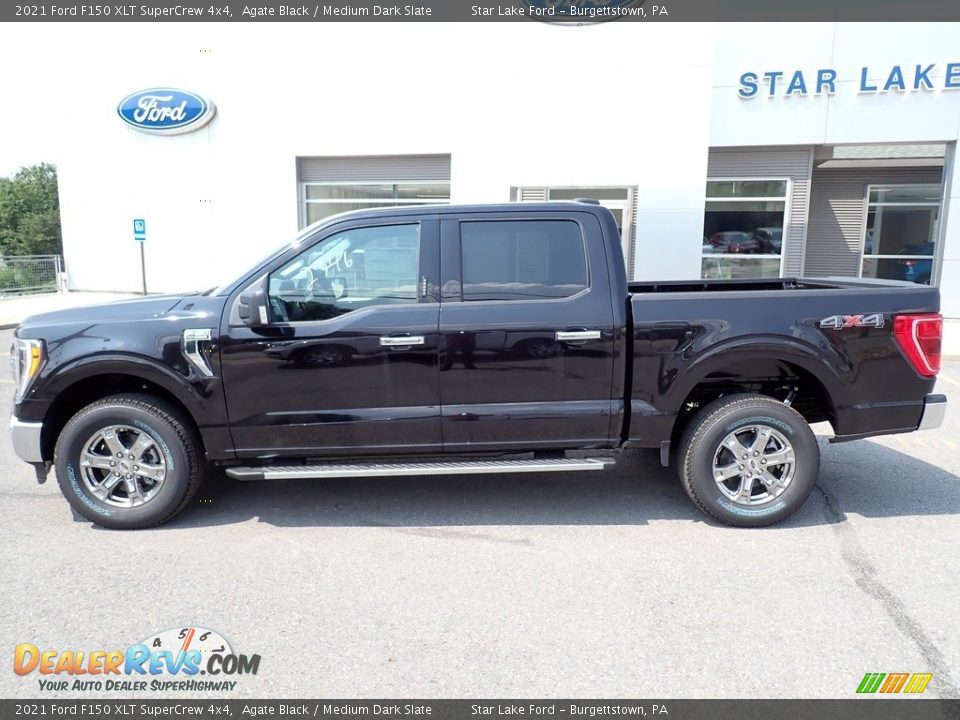 2021 Ford F150 XLT SuperCrew 4x4 Agate Black / Medium Dark Slate Photo #2