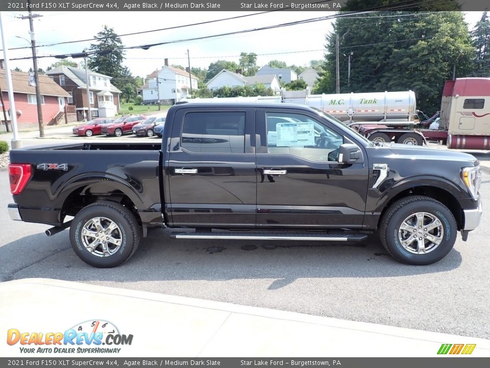 2021 Ford F150 XLT SuperCrew 4x4 Agate Black / Medium Dark Slate Photo #6