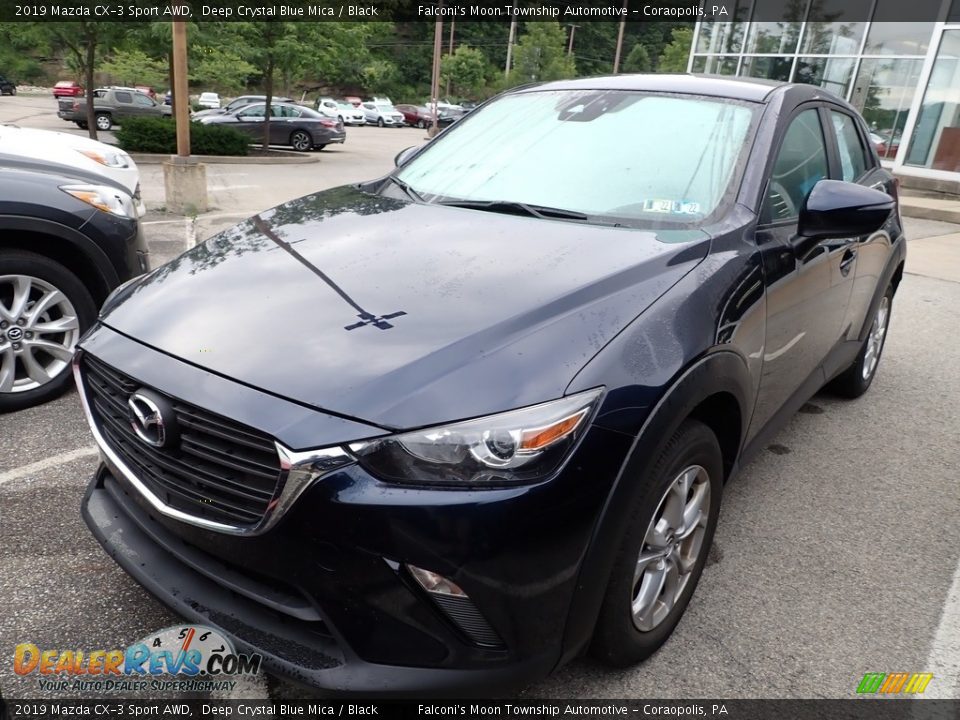 2019 Mazda CX-3 Sport AWD Deep Crystal Blue Mica / Black Photo #1