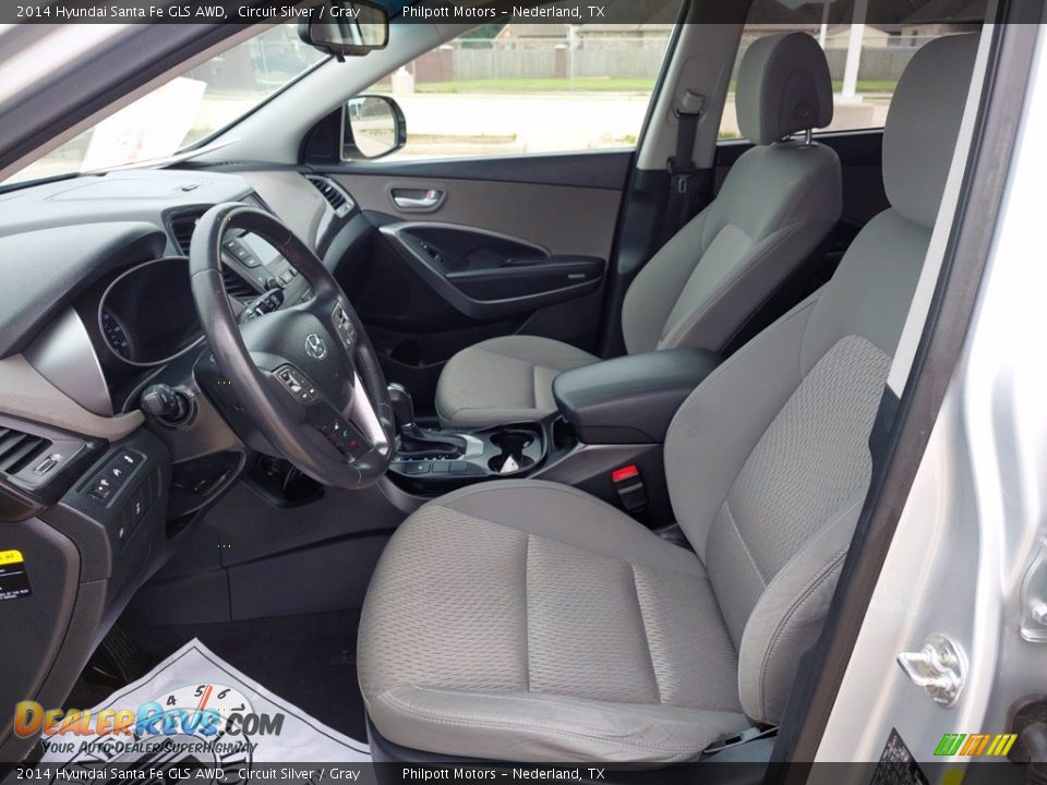 Front Seat of 2014 Hyundai Santa Fe GLS AWD Photo #10