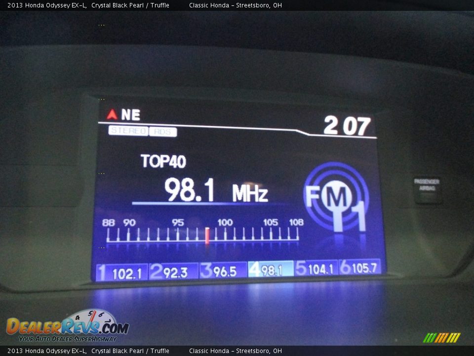 2013 Honda Odyssey EX-L Crystal Black Pearl / Truffle Photo #35