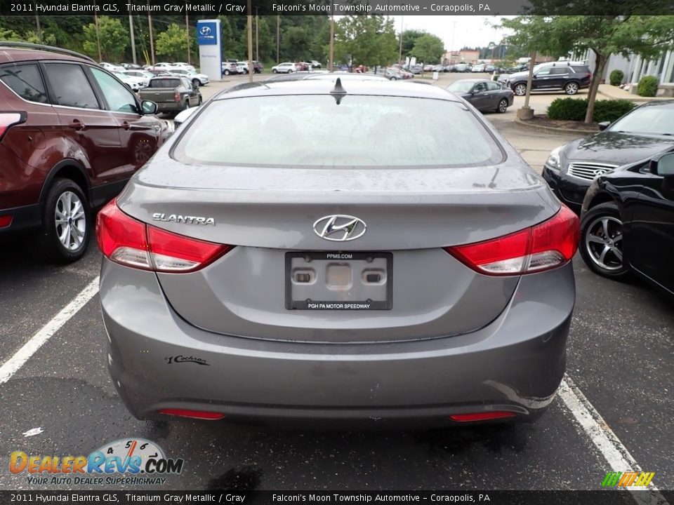 2011 Hyundai Elantra GLS Titanium Gray Metallic / Gray Photo #3