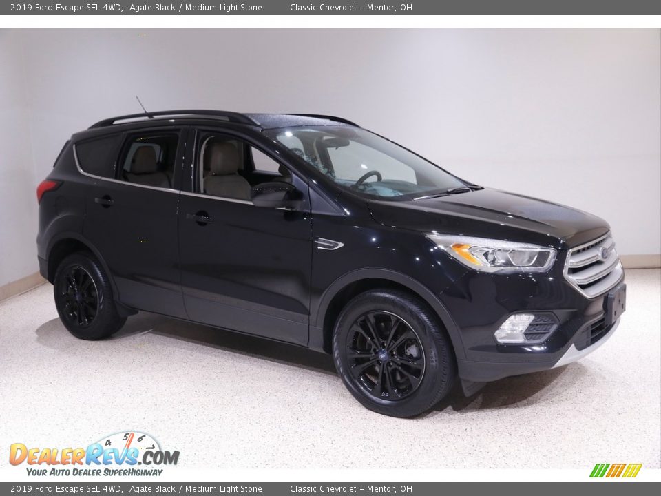 2019 Ford Escape SEL 4WD Agate Black / Medium Light Stone Photo #1