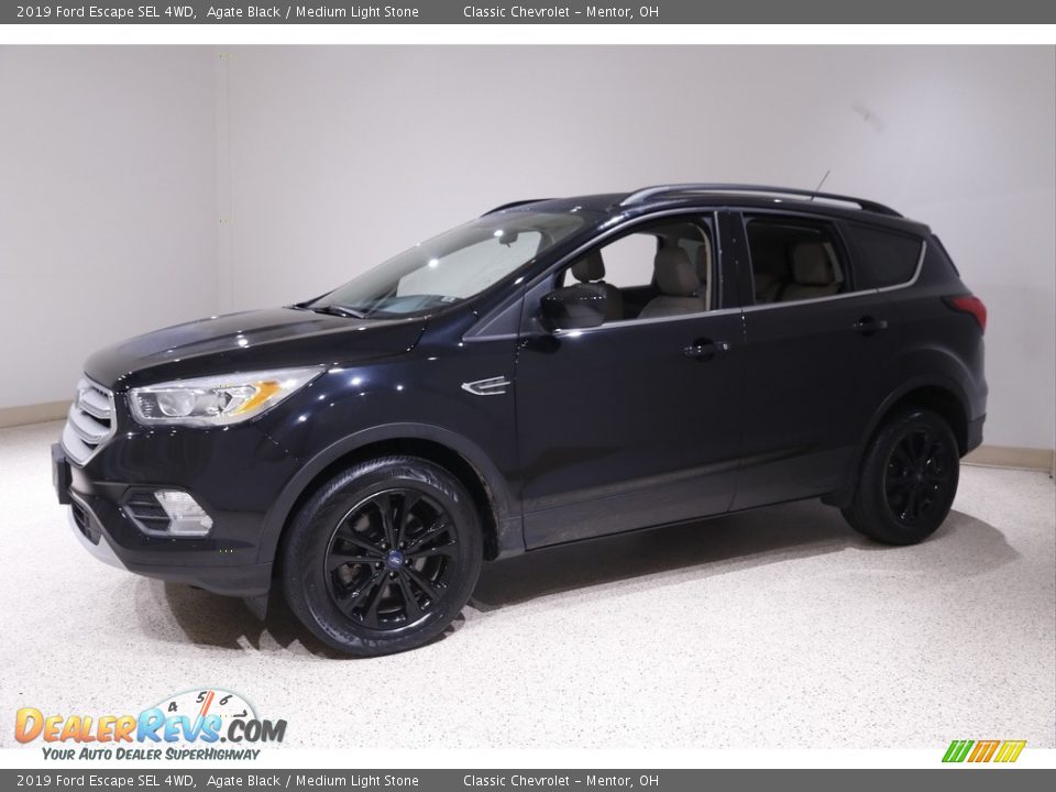 2019 Ford Escape SEL 4WD Agate Black / Medium Light Stone Photo #3