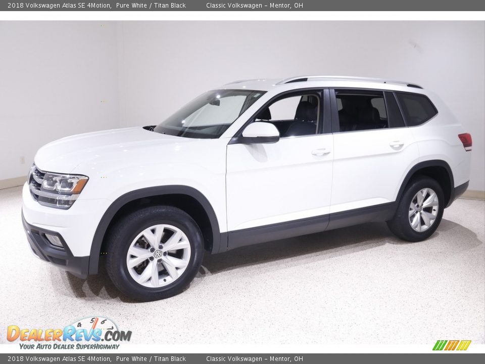 2018 Volkswagen Atlas SE 4Motion Pure White / Titan Black Photo #3