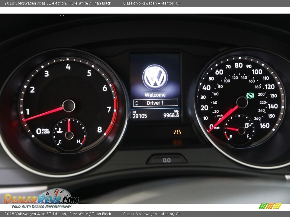 2018 Volkswagen Atlas SE 4Motion Pure White / Titan Black Photo #8
