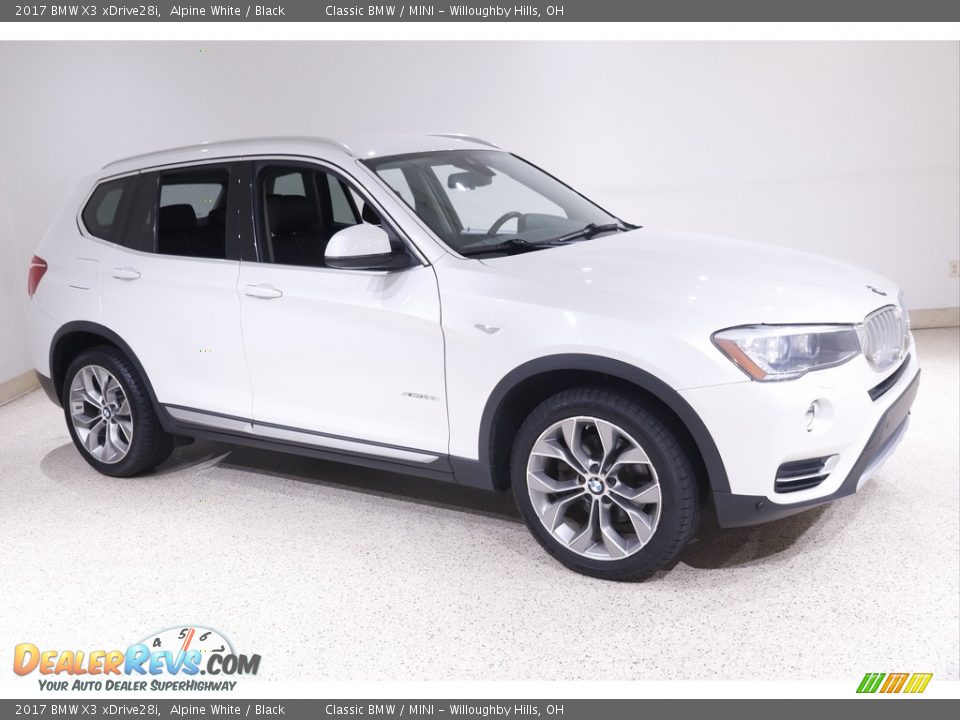 2017 BMW X3 xDrive28i Alpine White / Black Photo #1