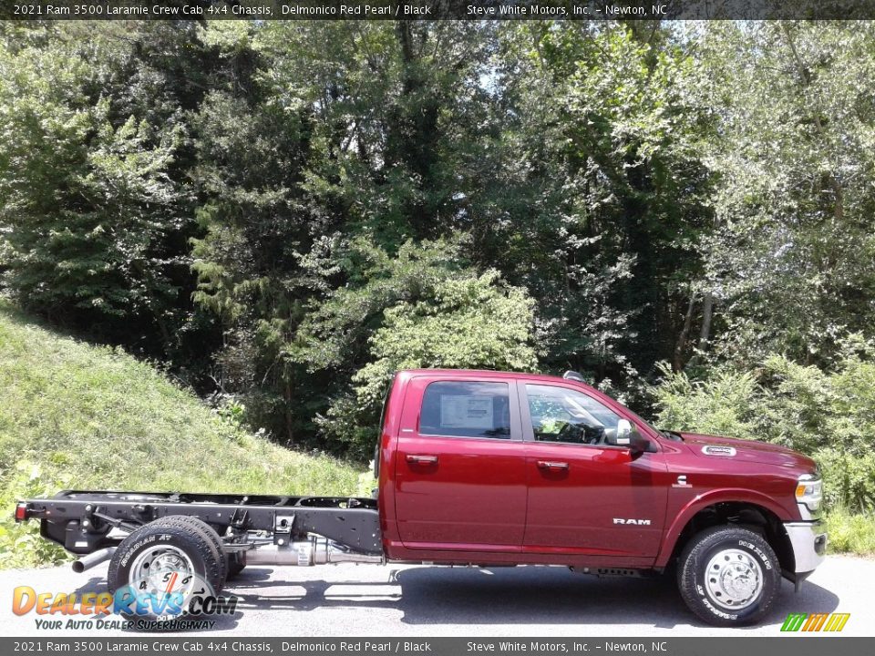 2021 Ram 3500 Laramie Crew Cab 4x4 Chassis Delmonico Red Pearl / Black Photo #5