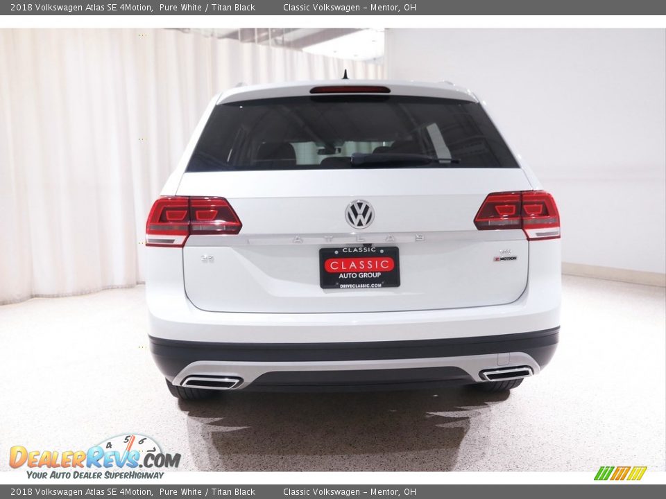 2018 Volkswagen Atlas SE 4Motion Pure White / Titan Black Photo #18