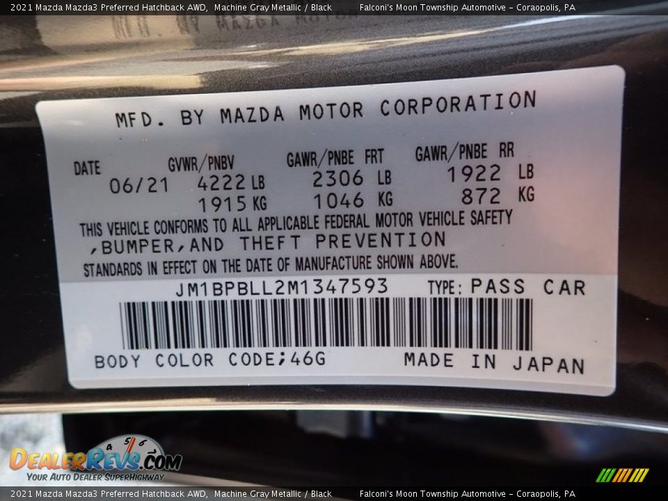 2021 Mazda Mazda3 Preferred Hatchback AWD Machine Gray Metallic / Black Photo #18