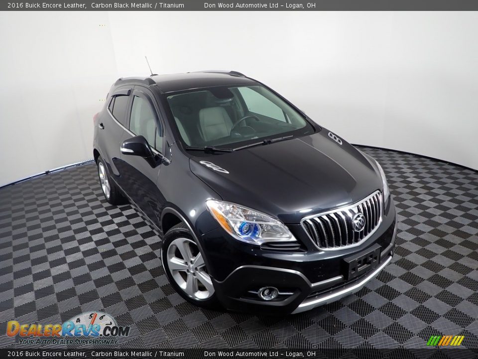 2016 Buick Encore Leather Carbon Black Metallic / Titanium Photo #3