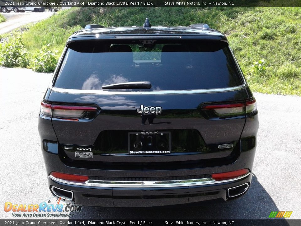 2021 Jeep Grand Cherokee L Overland 4x4 Diamond Black Crystal Pearl / Black Photo #7