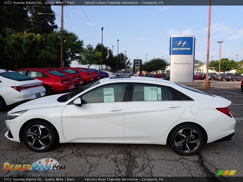 2022 Hyundai Elantra SEL Quartz White / Black Photo #5