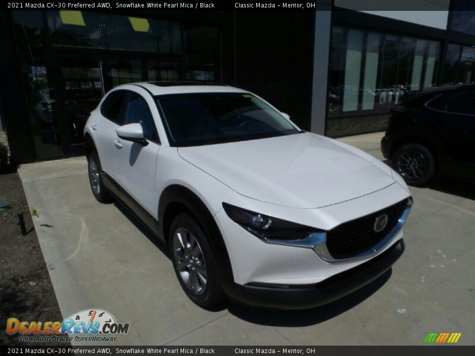 2021 Mazda CX-30 Preferred AWD Snowflake White Pearl Mica / Black Photo #1