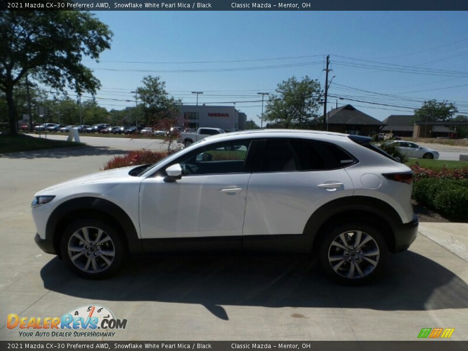 2021 Mazda CX-30 Preferred AWD Snowflake White Pearl Mica / Black Photo #6