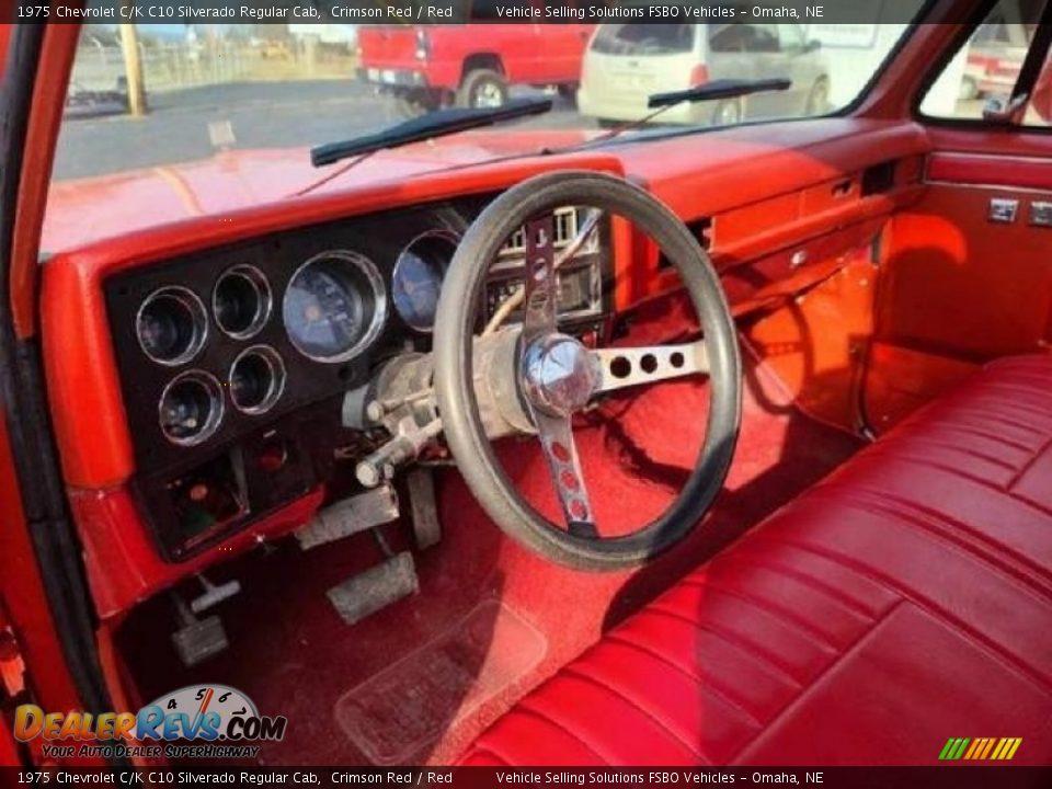 Red Interior - 1975 Chevrolet C/K C10 Silverado Regular Cab Photo #2