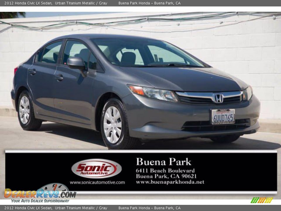 2012 Honda Civic LX Sedan Urban Titanium Metallic / Gray Photo #1