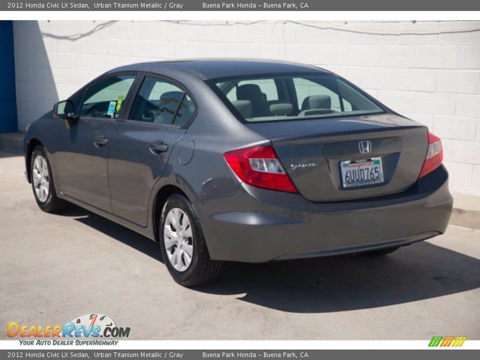 2012 Honda Civic LX Sedan Urban Titanium Metallic / Gray Photo #2