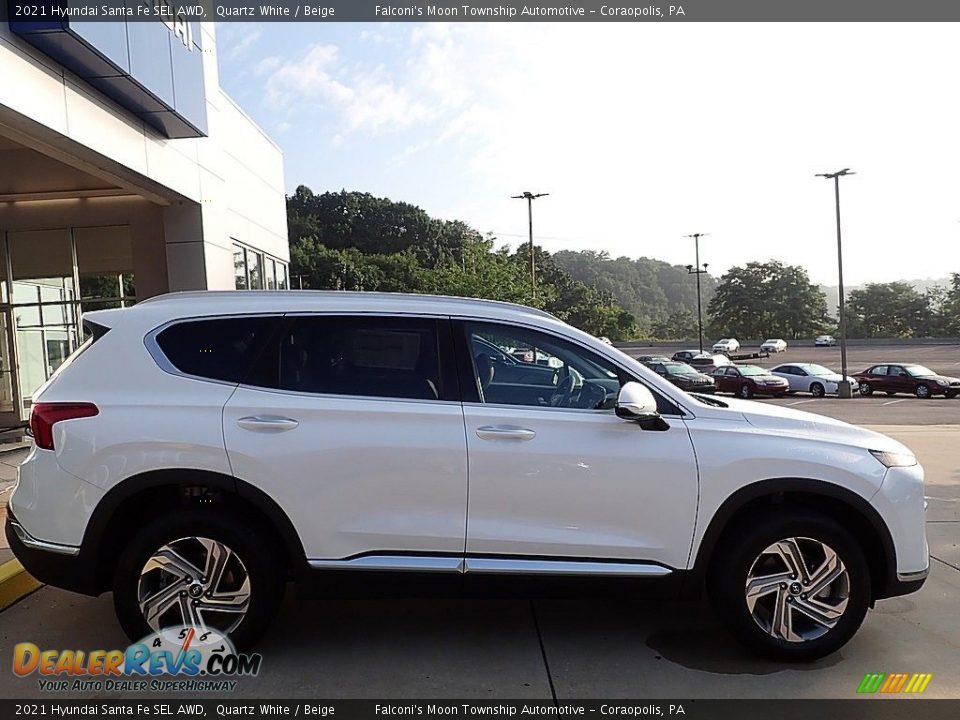 2021 Hyundai Santa Fe SEL AWD Quartz White / Beige Photo #1