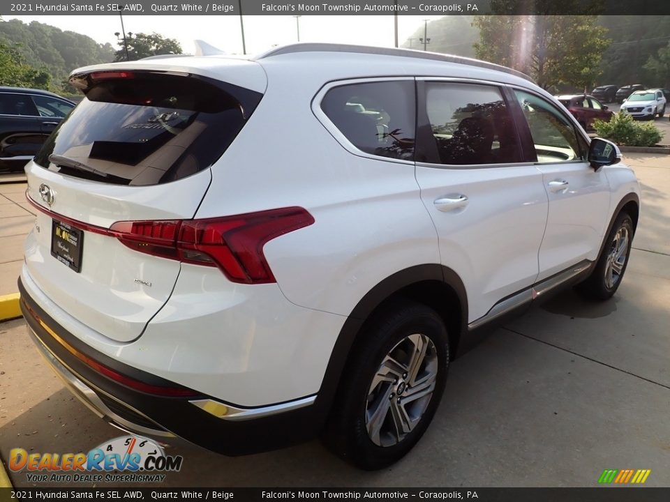 2021 Hyundai Santa Fe SEL AWD Quartz White / Beige Photo #2