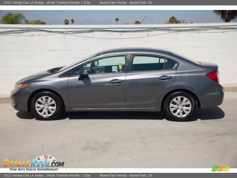 2012 Honda Civic LX Sedan Urban Titanium Metallic / Gray Photo #10