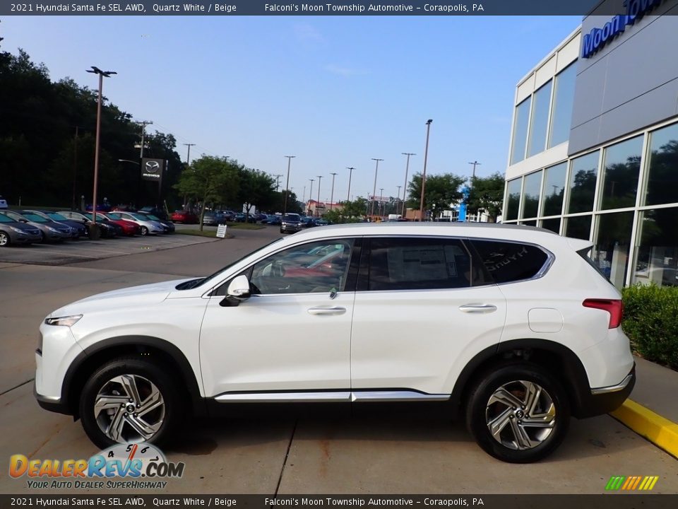 2021 Hyundai Santa Fe SEL AWD Quartz White / Beige Photo #6