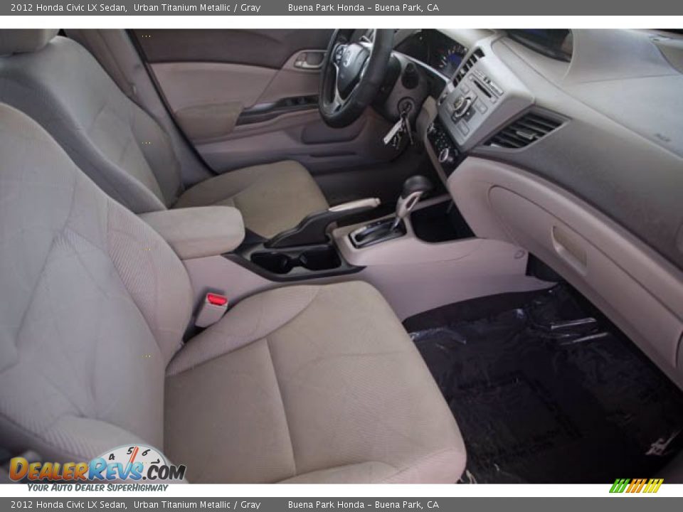 2012 Honda Civic LX Sedan Urban Titanium Metallic / Gray Photo #24