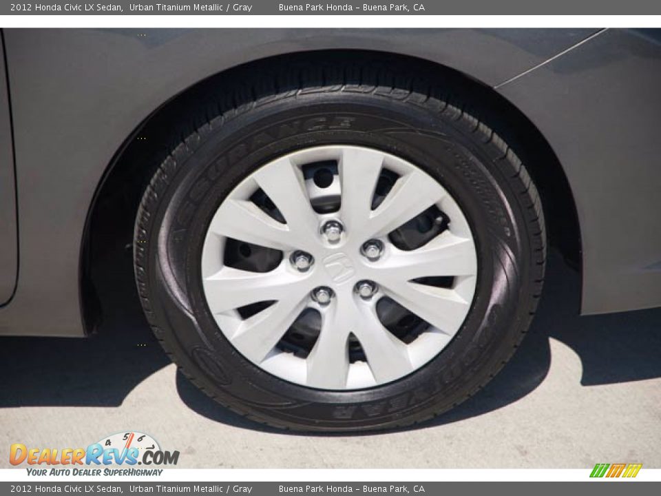 2012 Honda Civic LX Sedan Urban Titanium Metallic / Gray Photo #34