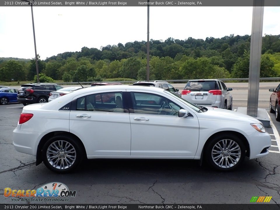 2013 Chrysler 200 Limited Sedan Bright White / Black/Light Frost Beige Photo #5