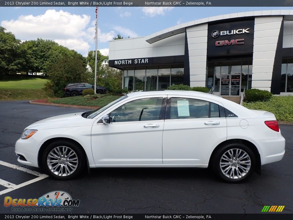 2013 Chrysler 200 Limited Sedan Bright White / Black/Light Frost Beige Photo #13