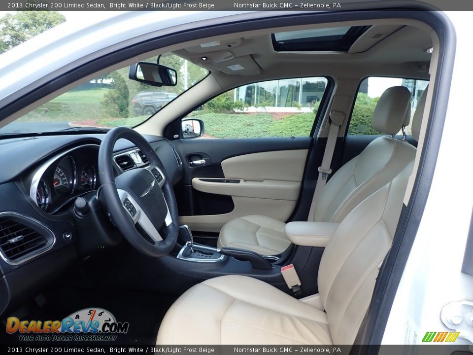 2013 Chrysler 200 Limited Sedan Bright White / Black/Light Frost Beige Photo #16