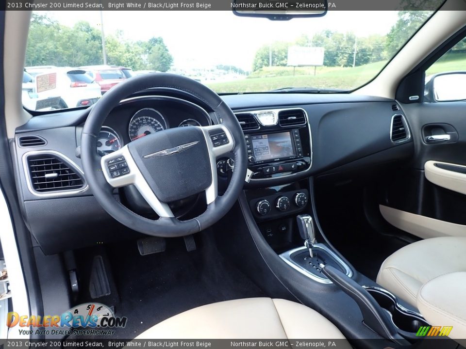 2013 Chrysler 200 Limited Sedan Bright White / Black/Light Frost Beige Photo #18