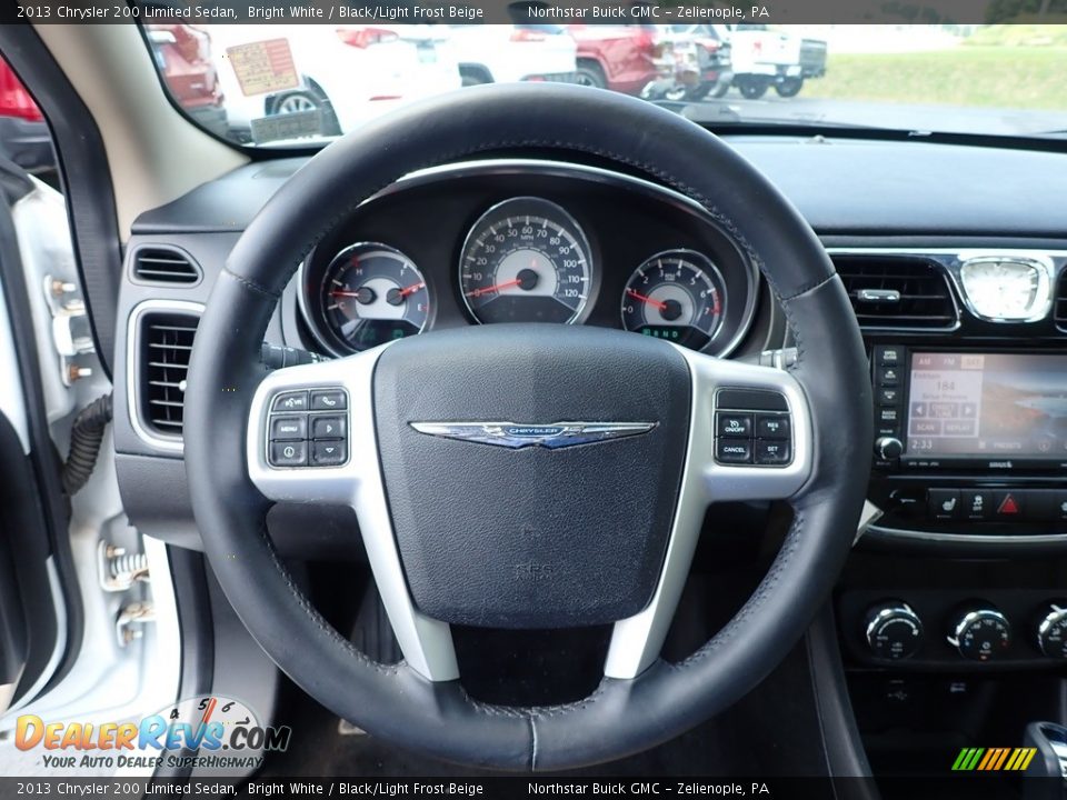 2013 Chrysler 200 Limited Sedan Bright White / Black/Light Frost Beige Photo #21