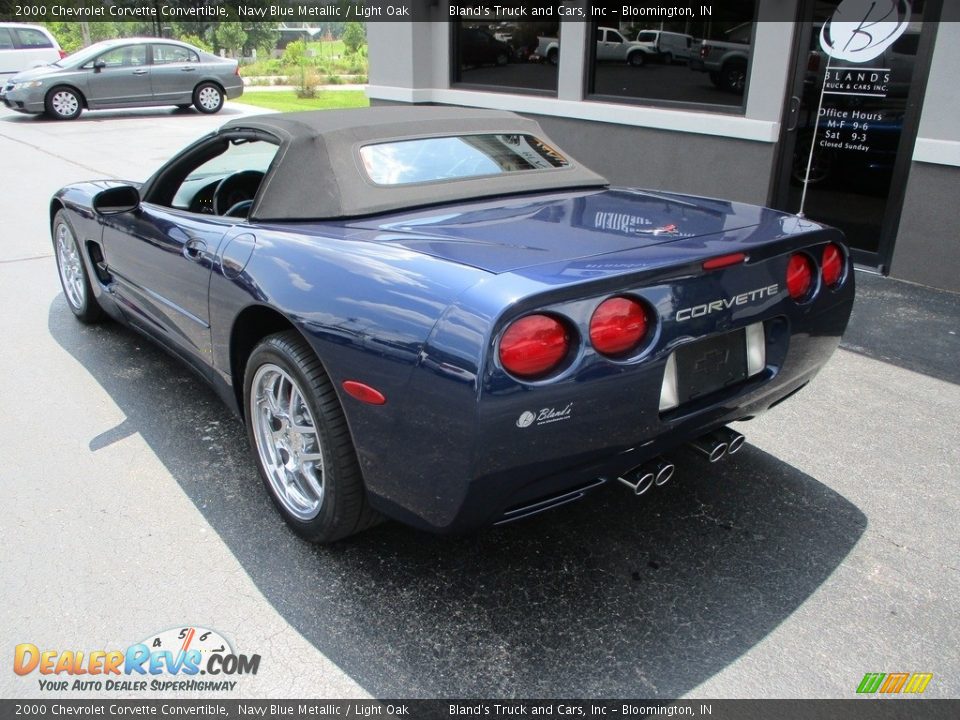 2000 Chevrolet Corvette Convertible Navy Blue Metallic / Light Oak Photo #3