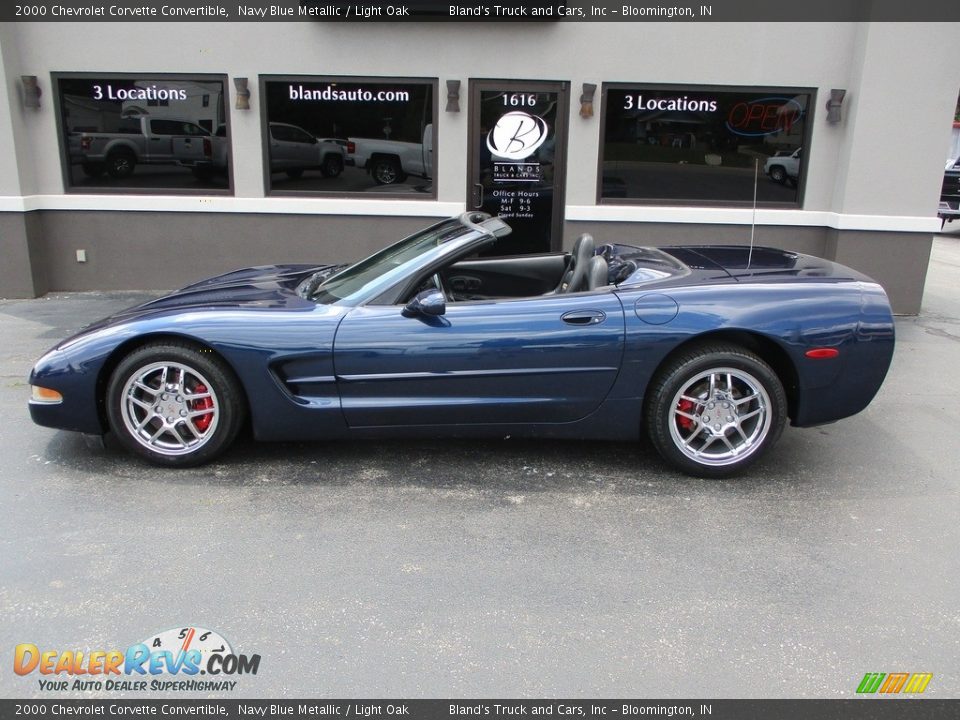 2000 Chevrolet Corvette Convertible Navy Blue Metallic / Light Oak Photo #4