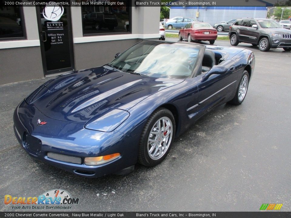 2000 Chevrolet Corvette Convertible Navy Blue Metallic / Light Oak Photo #5