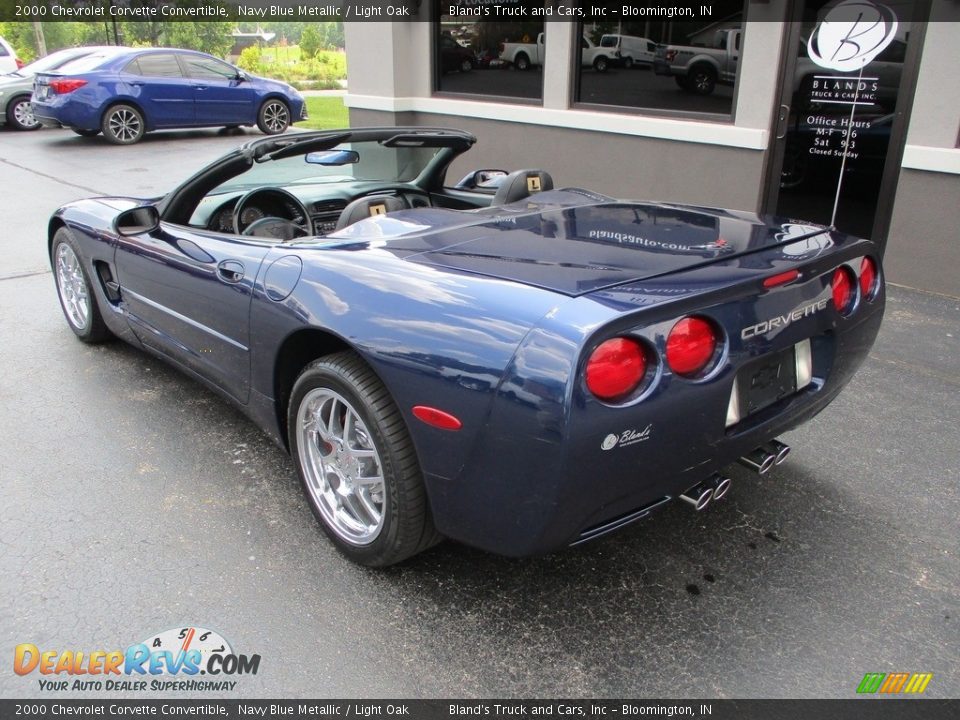 2000 Chevrolet Corvette Convertible Navy Blue Metallic / Light Oak Photo #6