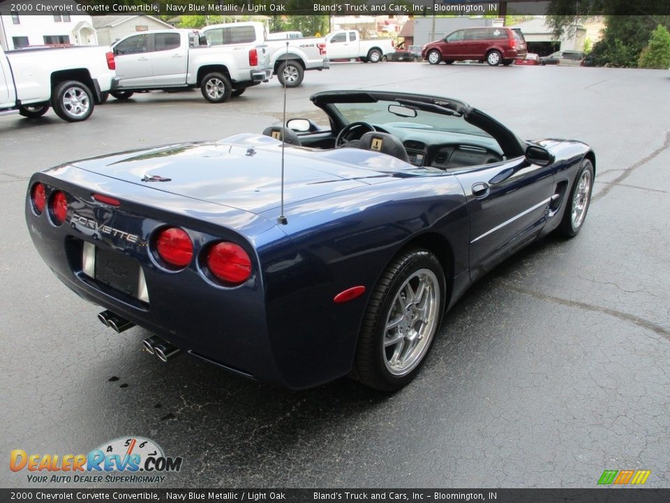 2000 Chevrolet Corvette Convertible Navy Blue Metallic / Light Oak Photo #7