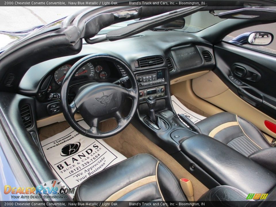 2000 Chevrolet Corvette Convertible Navy Blue Metallic / Light Oak Photo #9